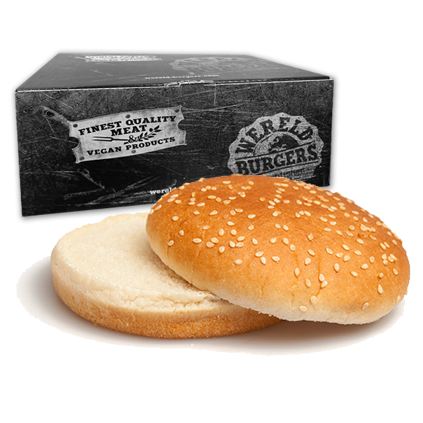 1044014  Wereld Burgers Hamburgerbroodje Sesam 10 cm  48x55 gr