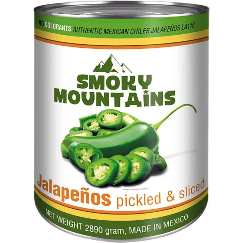 2412340  L.A. Streetfood  Smoky Mountains  Voorgesneden Jalapeño Pepers  2,89 kg