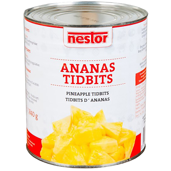 2420076  Nestor Ananas Tidbits  3 lt