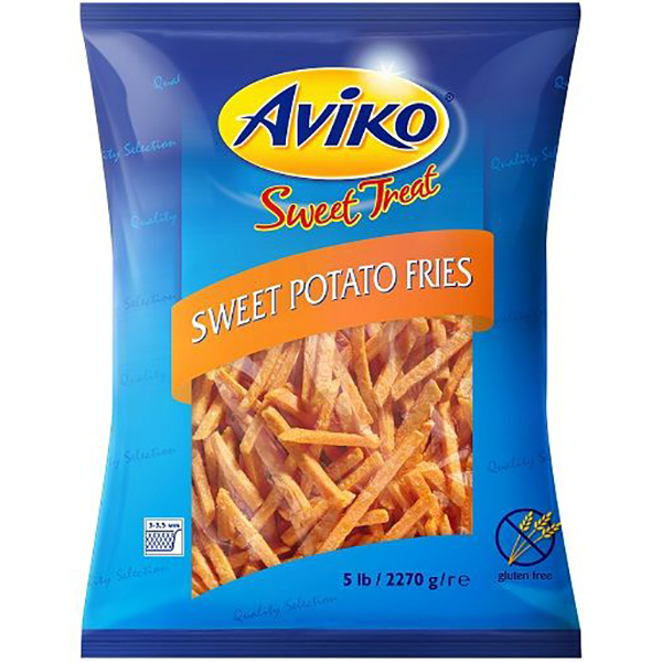 2814019  Aviko Sweet Potato Fries (Zoete Aardappel)  5x2,27 kg