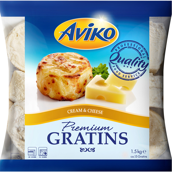 2816027  Aviko Gratin Cream & Cheese 100 gr  6x1,5 kg