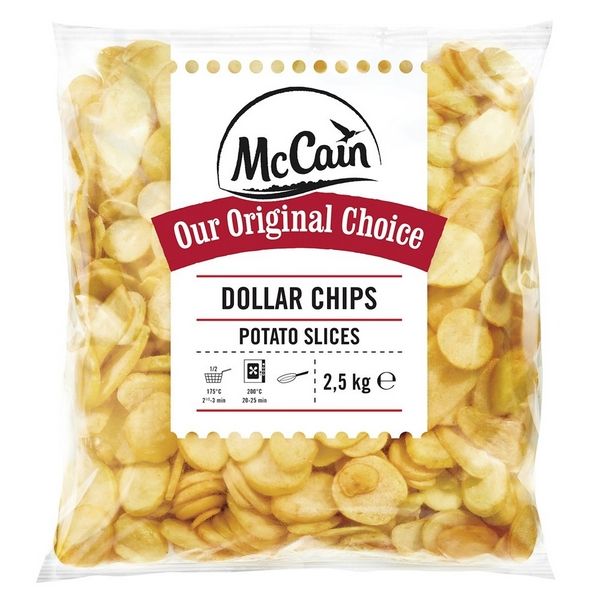 2816168  McCain Dollar Chips (Schijf)  4x2,5 kg