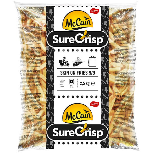 2816179  McCain  SureCrisp  Frites 9/9 Skin On  4x2,5 kg