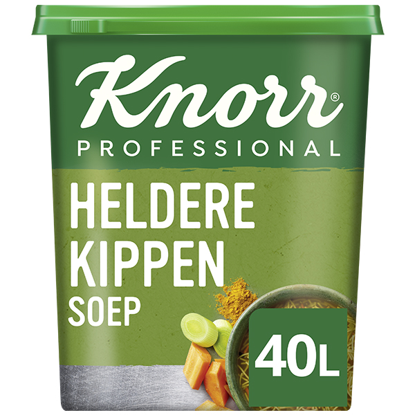 4012542  Knorr  Professional  Heldere Kippensoep Poeder voor 40 lt  1,4 kg