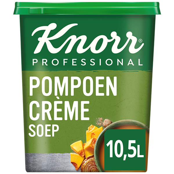 4012545  Knorr  Professional  Pompoen Crèmesoep Poeder voor 10,5 lt  1,15 kg