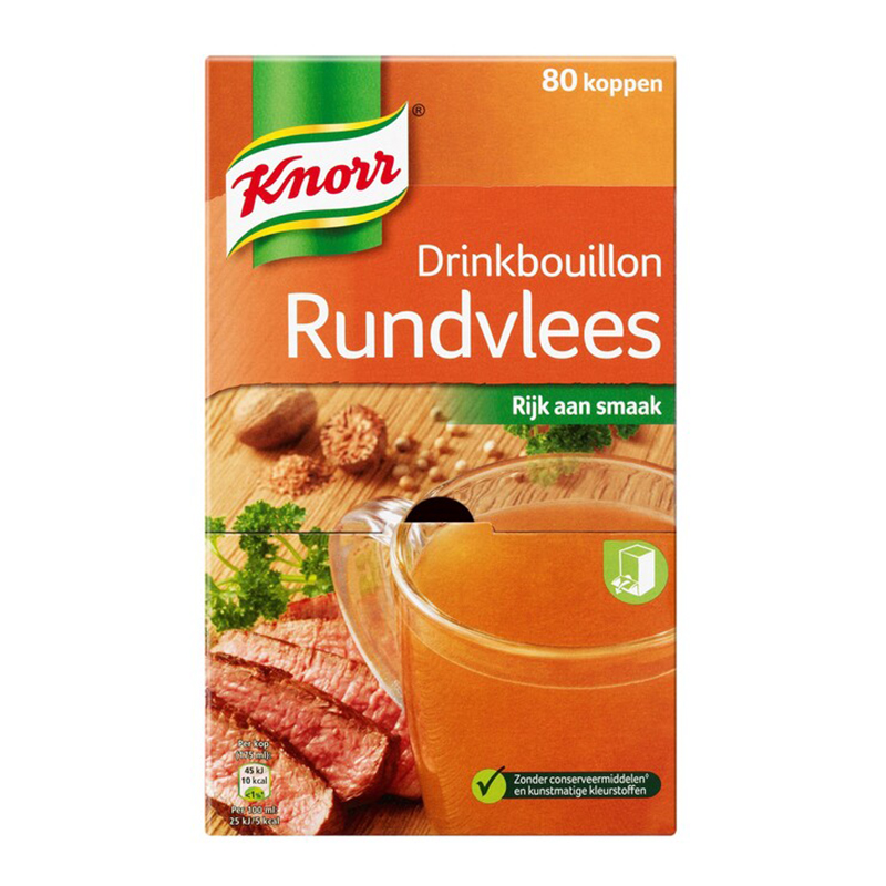 4018061  Knorr Drinkbouillon Rundvlees  80 st