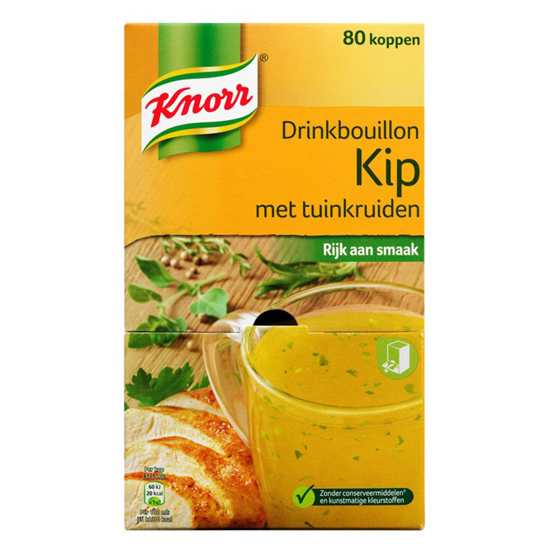 4018063  Knorr Drinkbouillon Kip met Tuinkruiden  80 st