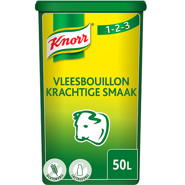 4018067  Knorr  1-2-3  Vleesbouillon Krachtig Poeder voor 50 lt  1 kg