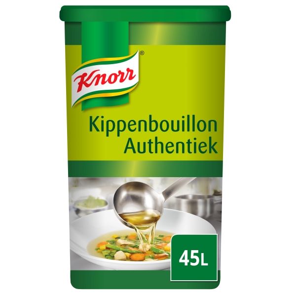 4018073  Knorr Kippenbouillonpoeder Authentiek voor 45 lt  900 gr