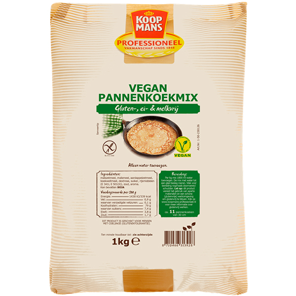 4295041  Koopmans Vegan Pannenkoekmix Gluten- & Lactosevrij  1 kg