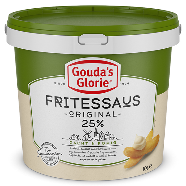 5012021 " Gouda's Glorie Fritessaus Original 25%  10 lt "