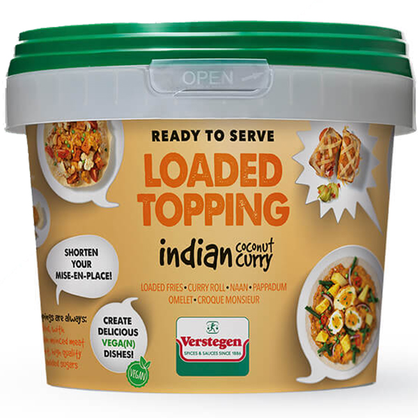 5050311  Verstegen  Loaded Topping  Indian Coconut Curry  1 lt