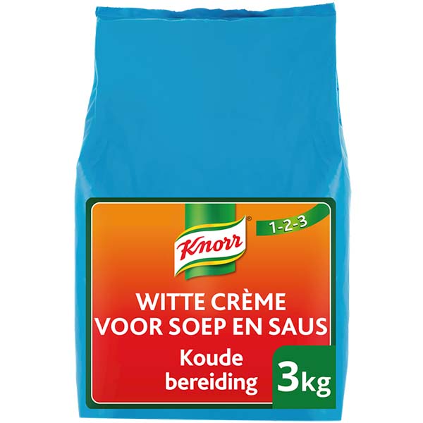 5052074  Knorr  1-2-3 Koude Basis  Witte Crème voor Soep & Saus  2x3 kg