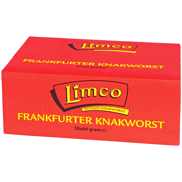 5436082  Limco Knakworst Frankfurter Diepvries  50x60 gr