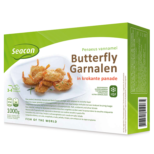 5481330  Seacon Garnalen Butterfly 26-30  1 kg = ca. 58-66 st