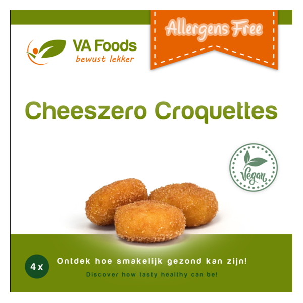 5495011  VA Foods Cheeszero Kaaskroket Vegan Gluten- & Allergenenvrij  4x70 gr