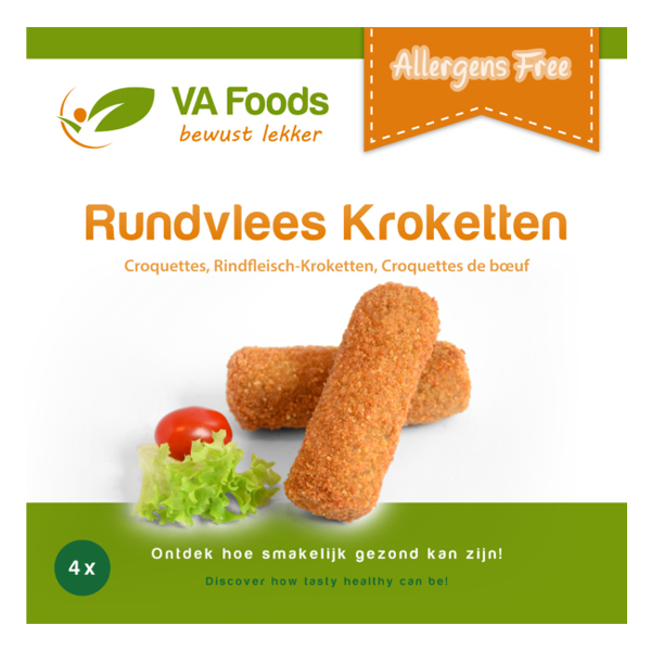 5495059  VA Foods Rundvleeskroket Gluten- & Allergenenvrij  4x80 gr