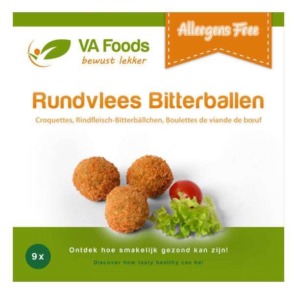 5495060  VA Foods Rundvleesbitterbal Gluten- & Allergenenvrij  9x25 gr