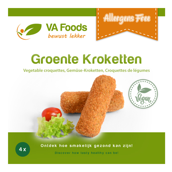 5495061  VA Foods Groentekroket Vegan Gluten- & Allergenenvrij  4x80 gr