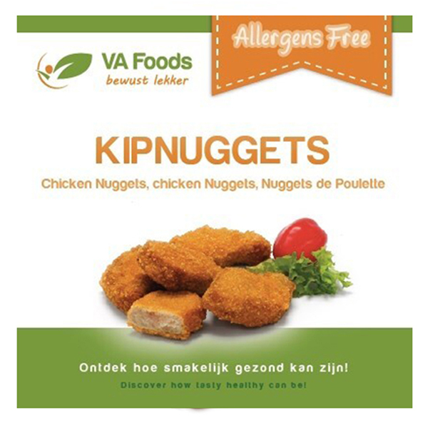 5495067  VA Foods Kipnuggets Gluten- & Allergenenvrij 14st  250 gr