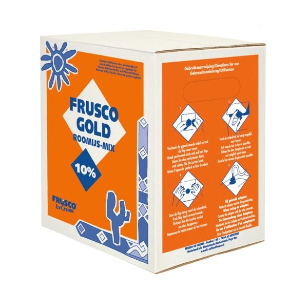 5848032  Nic Frusco IJsmix Gold 10% Bag-in-Box  10 lt
