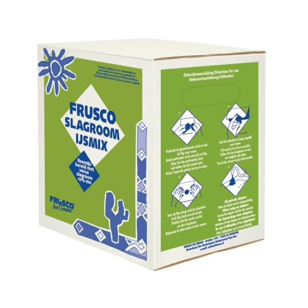 5848034  Nic  Frusco  Slagroom IJsmix 10% Bag-in-Box  10 lt