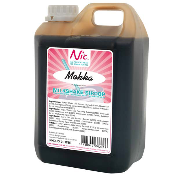 6014132  Nic Milkshake Siroop Mokka  2 lt