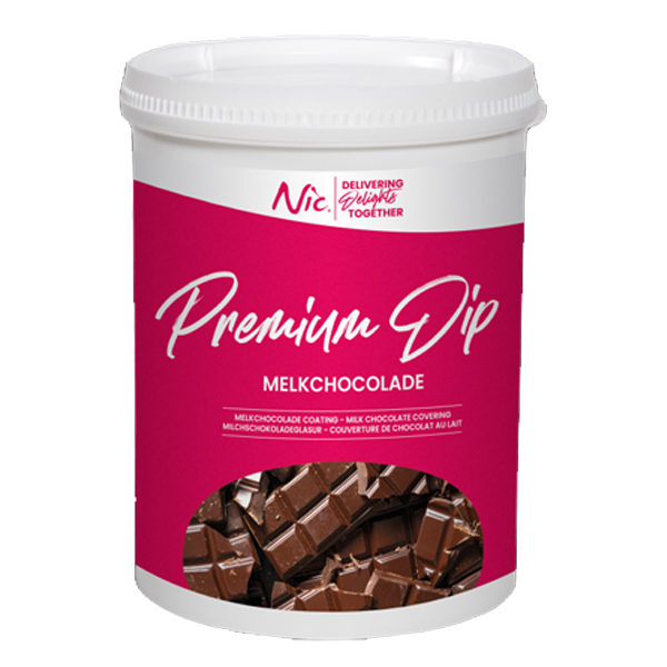 6220215  Nic Premium Dip Melkchocolade  1,2 kg