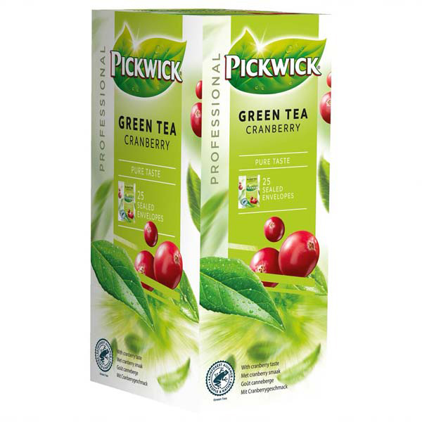 6440008  Pickwick  Professional  Groene Thee Cranberry  3x25x1,5 gr