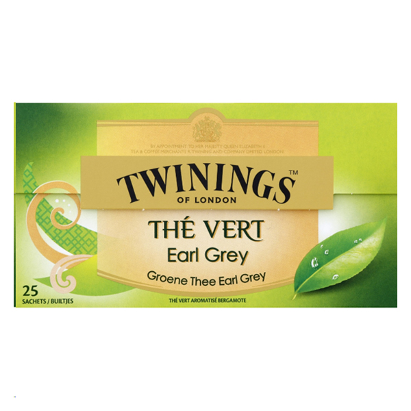 6444318  Twinings Thee Green Earl Grey  25 st
