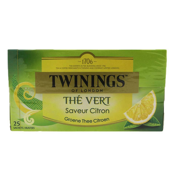 6444320  Twinings Thee Green Lemon  25 st