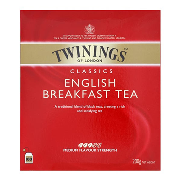 6444340  Twinings Thee English Breakfast met Envelopje  100 st