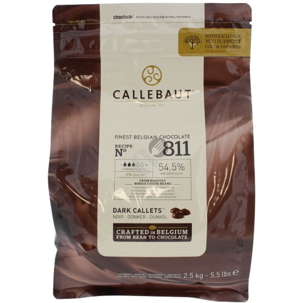 6610042  Callebaut Chocladedruppels Puur  2,5 kg