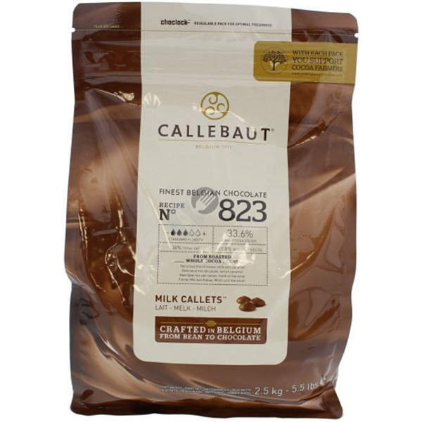 6610043  Callebaut Chocoladedruppels Melk  2,5 kg