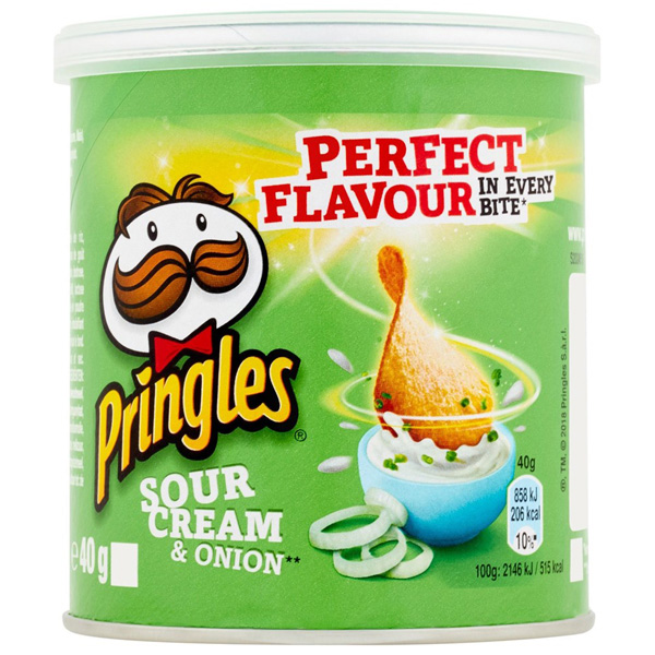 7010074  Pringles Sour Cream & Onion  12x40 gr