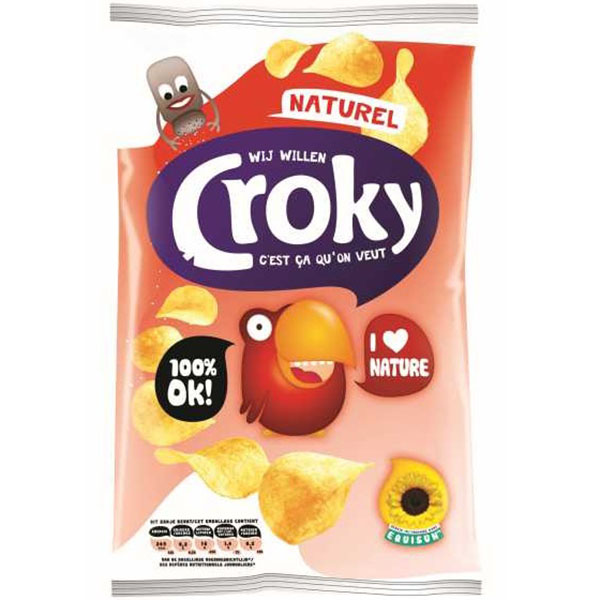 7010140  Croky Chips Naturel  20x40 gr
