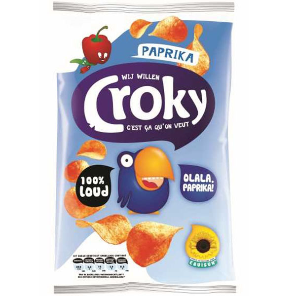 7010141  Croky Chips Paprika  20x40 gr