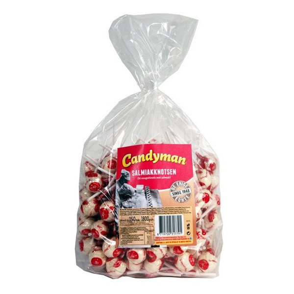 7032027  Candyman Salmiak Knotsen Normaal  150 st