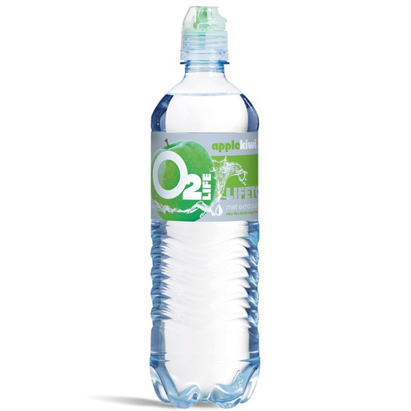 7250104  O2 Life Water Appel-Kiwi PET  6x75 cl