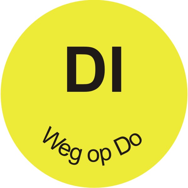 8854131 " Daymark Daglabel 'Di Weg Op Do' 19 mm Permanent  1000 st "