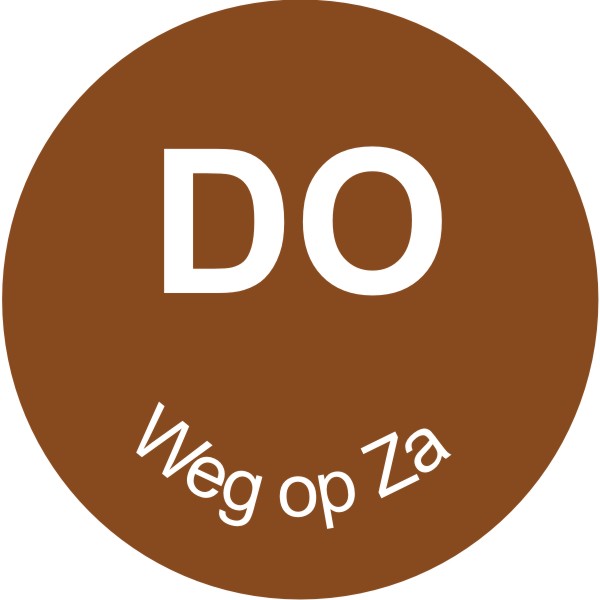 8854133 " Daymark Daglabel 'Do Weg Op Za' 19 mm Permanent  1000 st "